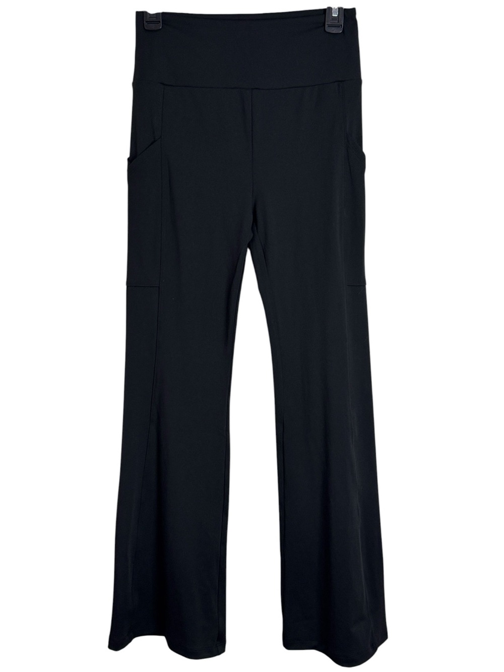 Lou & Grey Black Pull-On Flare Yoga Athleisure Lounge Pants Side Pockets size M